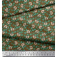 thumbnail image 2 of Soimoi Cotton Voile Fabric Leaves & Owl Cartoon Printed Fabric 1 Yard 56 Inch Wide, 2 of 3