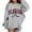 Grey, variant on Girls Graphic Print Crewneck Sweatshirt, Cute Drop Shoulder Long Sleeve Pullover Top, Trendy Oversized Casual Loose Top for Girls 3-12T