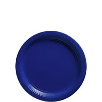 Amscan Big Party Pack Paper Plates, 6 3/4", Bright Royal Blue