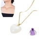 thumbnail image 5 of Collar de Corazón en Chapa Oro 18K, Cuarzo Rosa, Aventurina, Agata, Obsidiana. Gemoterapia, Energiza Chakras, Curación Reiki, Feng Shui - Jade Blanco MADIOLA Chapa Oro, 5 of 6