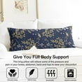 thumbnail image 3 of Floral Body Pillow Cover – Soft & Breathable, Hidden Zipper, 20"x54", Vintage Wildflower & Botanical Print with Butterflies & Bees – Gift for Side Sleepers, Pregnancy, Farmhouse Decor, 3 of 7