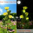thumbnail image 5 of LAVA 5 Packs Solar Garden Lights Outdoor Yellow Rose Lights Waterproof Decorative Flowers Solar Lights for Pathway Walkway Camp Fence Patio Yard Decoration, 5 of 10
