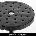 thumbnail image 4 of mDesign Metal/Glass Round Accent Side/End Drink Table, Clear/Black Marble Print, 4 of 6