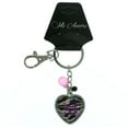 thumbnail image 2 of Silver-Tone Heart Shaped Initial Letter M Split-Ring-Keychain, 2 of 2