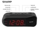 thumbnail image 3 of Reloj despertador digital Sharp - Caja negra con LED rojos - La alarma ascendente se vuelve cada vez más fuerte, experiencia de despertador suave, alarma dual - Batería de respaldo, fácil de usar con, 3 of 5
