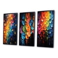thumbnail image 3 of Designart "Shimmering Beats Compact Discs wall art III" Entertainment Framed Wall Art Set Of 3 - Multi-Color Compact Discs Frame Gallery Set For Office Decor, 3 of 6