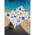 thumbnail image 2 of Sun Shade Sail 8'x10' Blue Pink Rose Rectangle Sun Shade Sails Canopy Waterproof Watercolor Flowers Leaves Outdoor Sunshades Sand UV Block Cover Shades Cloth for Patio Backyard Garden Deck Porch, 2 of 9
