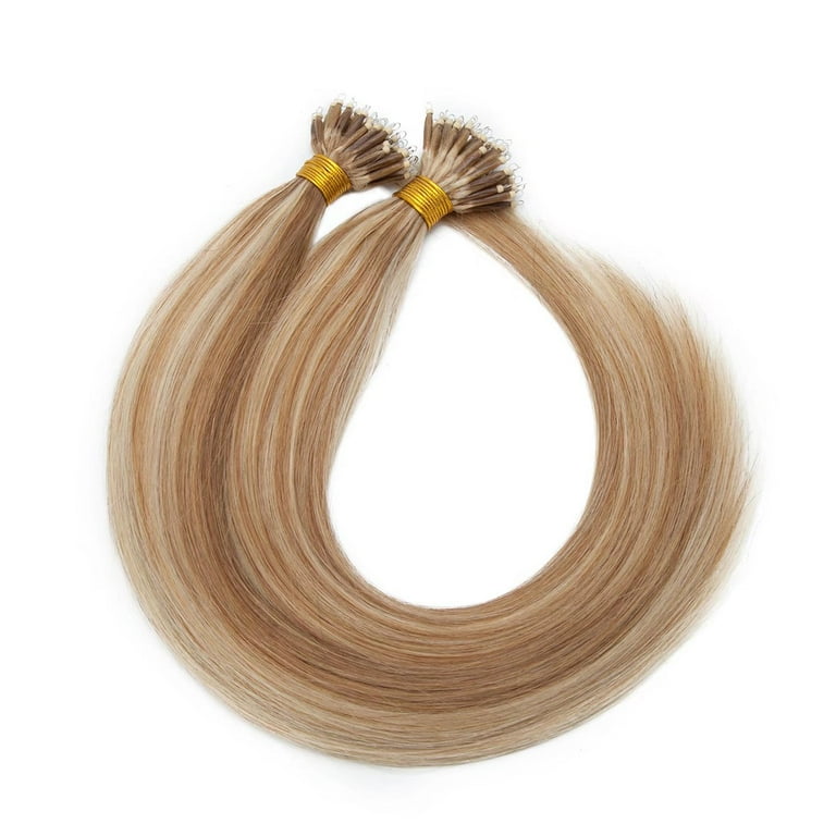 MY-LADY Nano Ring Beads Human Hair Extensions Micro Loop tip Russian Hair  Highlight Hairpiece 16-24