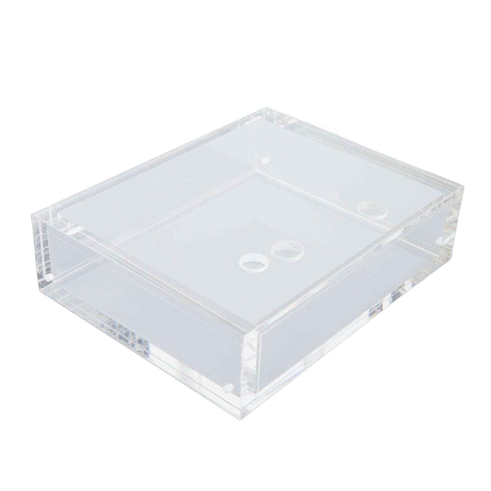PC Water Cooling Reservoir, G1/4 Thread Computer Water Cooling Reservoir Transparent Rectangle Acrylic  for Industrial Equipment Liquid Storage