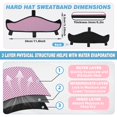 thumbnail image 3 of Cinta absorbente para casco de seguridad Ibicboc, 4 piezas, lavable y reutilizable, rosa, 3 of 8