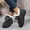 Gray, variant on Womens Ankle Booties, Lace-Up Flat Heels Fluffy Thicken Winter Cozy Loafer Boots Brown US7