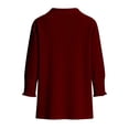 thumbnail image 4 of Cilsoka 3/4 Length Sleeve Shirts for Womens Dressy Casual Scalloped Trim V Neck Tunic Soft Basic Tees Business Work Blouses, 4 of 6