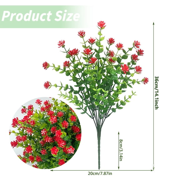 3 Bundles Outdoor Artificial Flowers UV Resistant Fake Silk Flowers No Fade Faux Plastic Plants Garden Porch Window Box Decoration(Dark Purple)