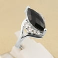 thumbnail image 2 of Earth Gems Jewelry Black Onyx Ring Sterling Silver Ring Gemstone Ring Statement Ring for Women, 2 of 5