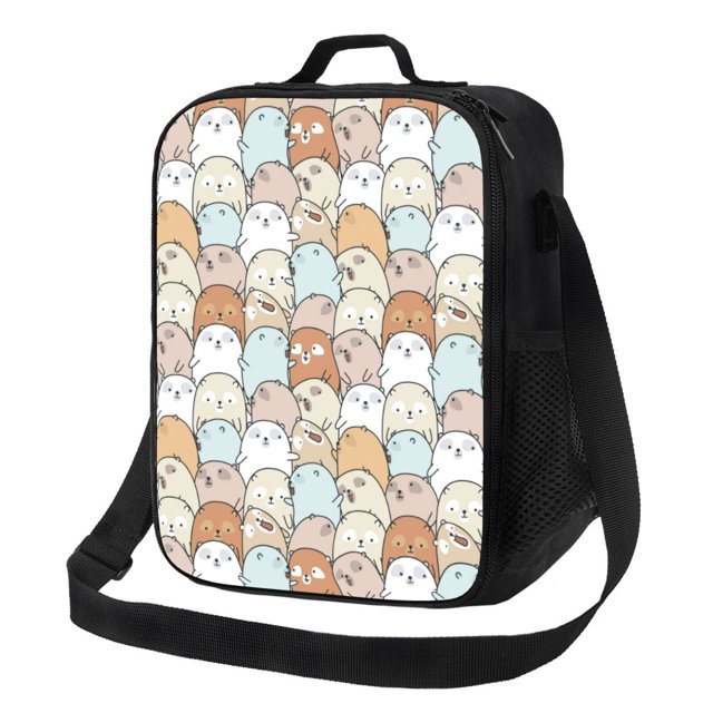 Balery Lovely Bear Caja de Almuerzo y Bolsa de Almuerzo para Hombres y Mujeres, Bolsa de Almuerzo Reutilizable con Gran Capacidad, Bolsa de Almuerzo Aislada