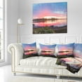 thumbnail image 2 of Designart Beautiful Fall Sunrise Over River - Landscape Printed Throw Pillow - 16x16, 2 of 4
