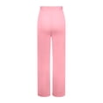 thumbnail image 6 of Itsame Womens Loose Long Pants Solid Color Tight High Waisted Wide Leg Sweatpants Pink Size M, 6 of 7