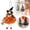 Orange, variant on Halloween Witch Hanging Ornament Plush Doll With Broom For Tree Door Window Spooky Seasonal Display