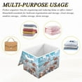 thumbnail image 7 of Ryvnso Flamingos Starfish Shells on Beach Large Lidded Foldable Storage Baskets Cubes Boxes Lids Bin for Home, 7 of 7