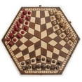 thumbnail image 3 of Juego de ajedrez Husaria de madera para tres jugadores, 54 cm, con tablero, 3 of 9