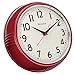 thumbnail image 3 of Westclox Horloge Murale de Cuisine Rétro 1950, 9,5 Po, Rouge, 3 of 4