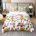 thumbnail image 1 of Erosebridal Housse de Couette en Coton 100 % Voiture RV Colorée Très Grand, Housse de Couette en Coton 100 % Camping Rustique Très Grand, Décor de Véhicule Récréatif, Réversible 3 Pcs (Sans Couette), 1 of 6