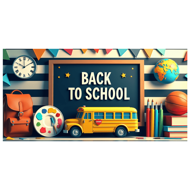 Back to School Banner Decor Educational Party Supplies Classroom Decorations Large Welcome Backdrop Background Display School Event