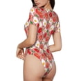 thumbnail image 3 of Naloa Tomatoes Women's Short-Sleeved Onesie, One-Piece Swimsuit for Parties, dates, clubs - XX-Large, 3 of 9