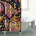 thumbnail image 5 of 72" x 84" Hotel Style Paisley Shower Curtain Elegant Chic Aesthetic Vintage Floral Machine Washable Bathroom Decor, 5 of 5