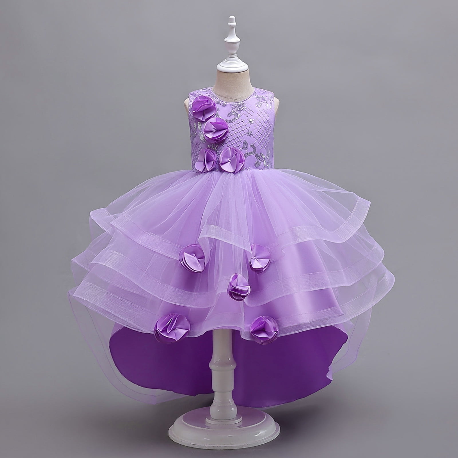 FDDMis Christmas Dresses for Girls 7-8 3t Christmas Outfit Girls Baptism Outfits for Boys Toddler Flower Girl Dress Boys Clothes Gifts for 12 Year, Purple 8-9 Years