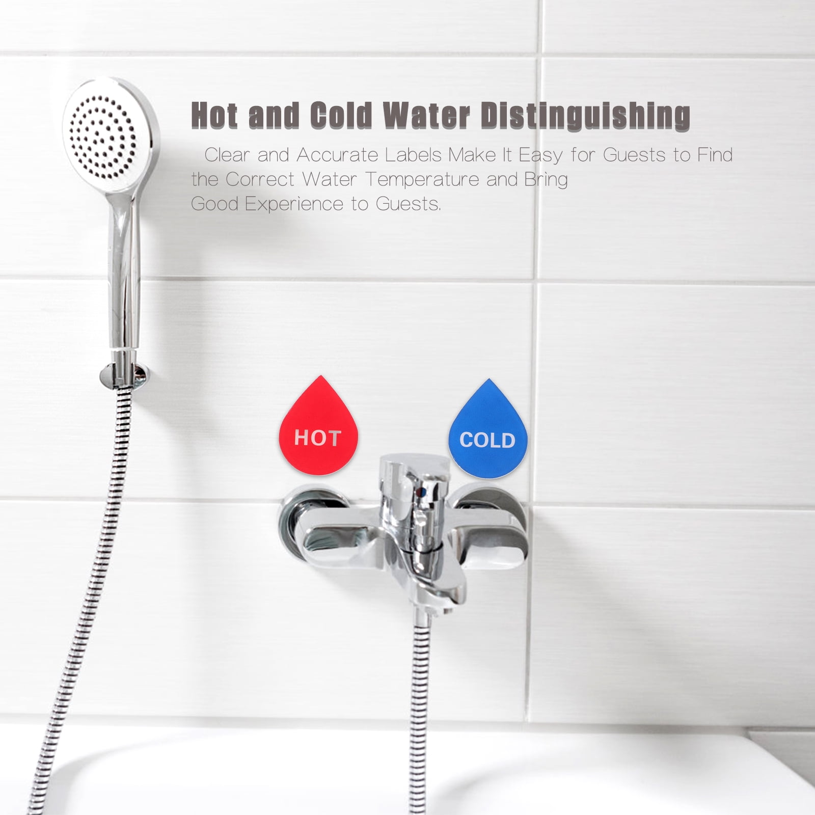 Hot And Cold Water Shower Sign