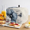thumbnail image 2 of Toaster Cover 2 Slice, Blue Spring Floral Dustproof Bakeware Oven Protector with Top Hook, Botanical Watercolor Butterfly Waterproof Small Kitchen Appliance Toasters Dust Cover, 12"x7.5"x8", 2 of 9