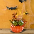 thumbnail image 4 of Calabaza artificial con flores, arreglo floral de calabaza de otoño para centro de mesa, decoración de Acción de Gracias para repisa de chimenea , estilo c, 4 of 8