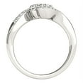 thumbnail image 2 of 14k White Gold Curved Band Style Two Diamond Ring (5/8 cttw) Size 7, 2 of 2