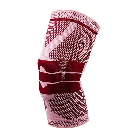

〖CFXNMZGR〗Fitness Yoga Equipment Color Matching Straps Pressurized Knitted Sports Knee Pads Nylon Breathable Knee Pads Basketball Running Mountaineering Knee Pads