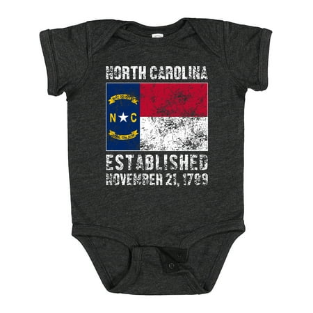 

Inktastic Established November 21 1789 North Carolina Flag Boys or Girls Baby Bodysuit