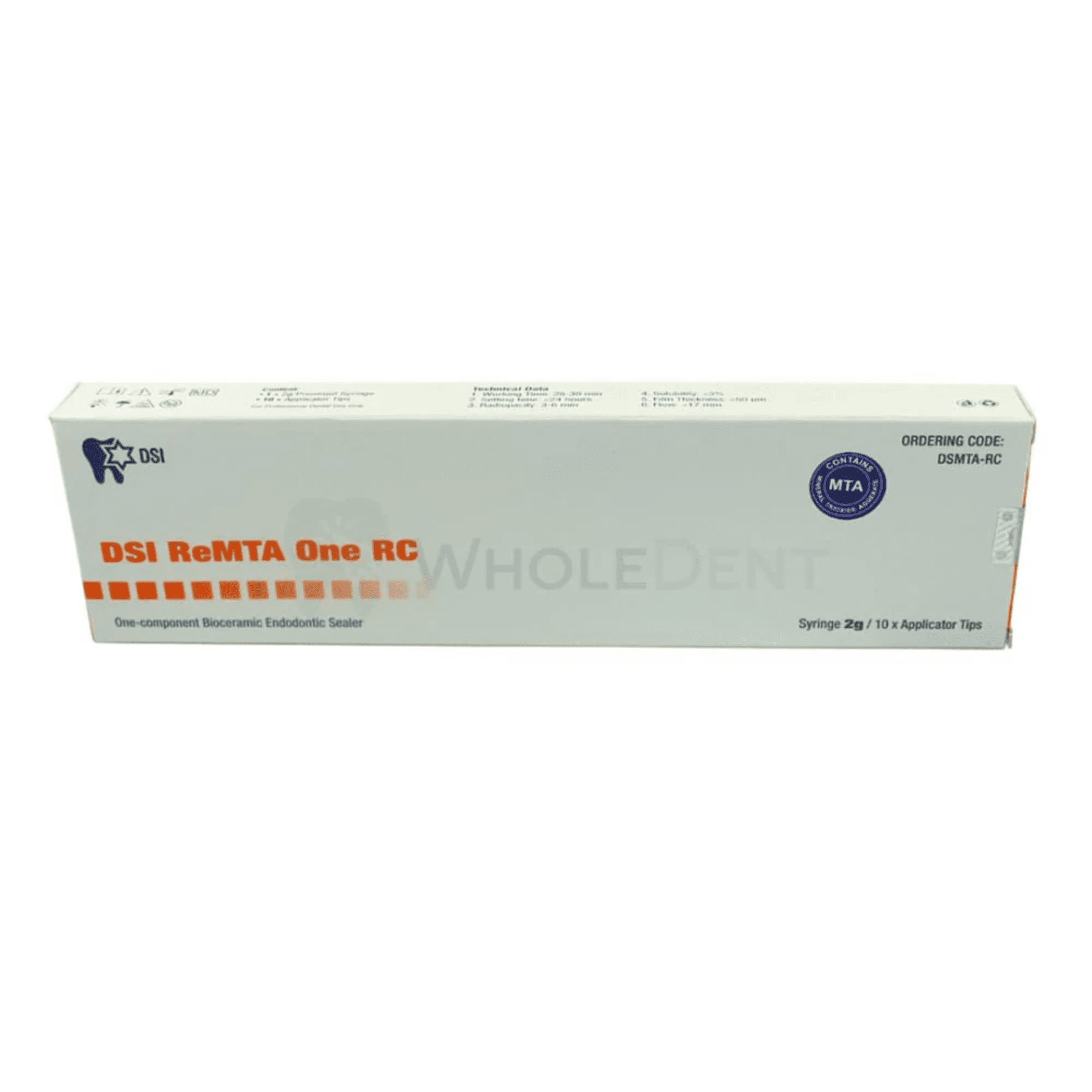 DSI - Re MTA One RC Bioceramic Sealer - Permanent Root Canal Filling And Sealing Applications - Dental Supplies