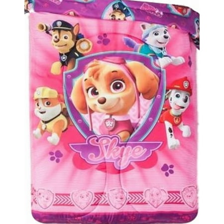 Paw Patrol Skye Comforter, Pink Twin Size Reversible ...