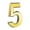 Number 5, variant on 3 Inch Gold Modern House Numbers Mailbox Numbers 0-9 Self-Adhesive Street Door Home Address Metal Numbers for Outside Or Inside Signs Easy Install, Must Have Household Items