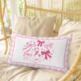 thumbnail image 4 of Valentine's Day Pillow Covers, Linen Long Throw Pillow Case, Pink Bows Romantic Love Heart Checkered Holiday Pillow Protector Decorative Cushion Cover for Living Room/Bedroom 24" x 36", 4 of 8