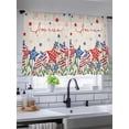 thumbnail image 5 of Sheer Curtains 45 Inch Length, Independence Day Semi Sheer Curtains Light Filtering Window Treatment, 4th of July Striped Stars Patriotic Burlap Privacy Voile Drapes for Living Room 52x45 Inch, 5 of 7