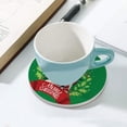 thumbnail image 4 of Round Drink Coasters, 4 Pcs Cute Unicorn Santa with Scarf on Christmas Absorbent Ceramic Coaster with Cork Base for Coffee Cups Housewarming Gift for Home Decor, 4 of 5