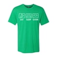 thumbnail image 2 of Wild Bobby, Eat Sleep Game Video Gamer Gift Fan Pop Culture Mens Premium Tri Blend T-Shirt, Envy, Small, 2 of 3
