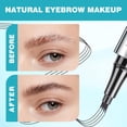 thumbnail image 2 of 3D Microblading Eyebrow Pen, 5 Color Waterproof Microblading Eyebrow Pencil,4-Tip Eyebrow Pencil, Natural Makeup Long-Lasting Fine Stroke Magic Eyebrow Pencil, Light Brown, 2 of 8