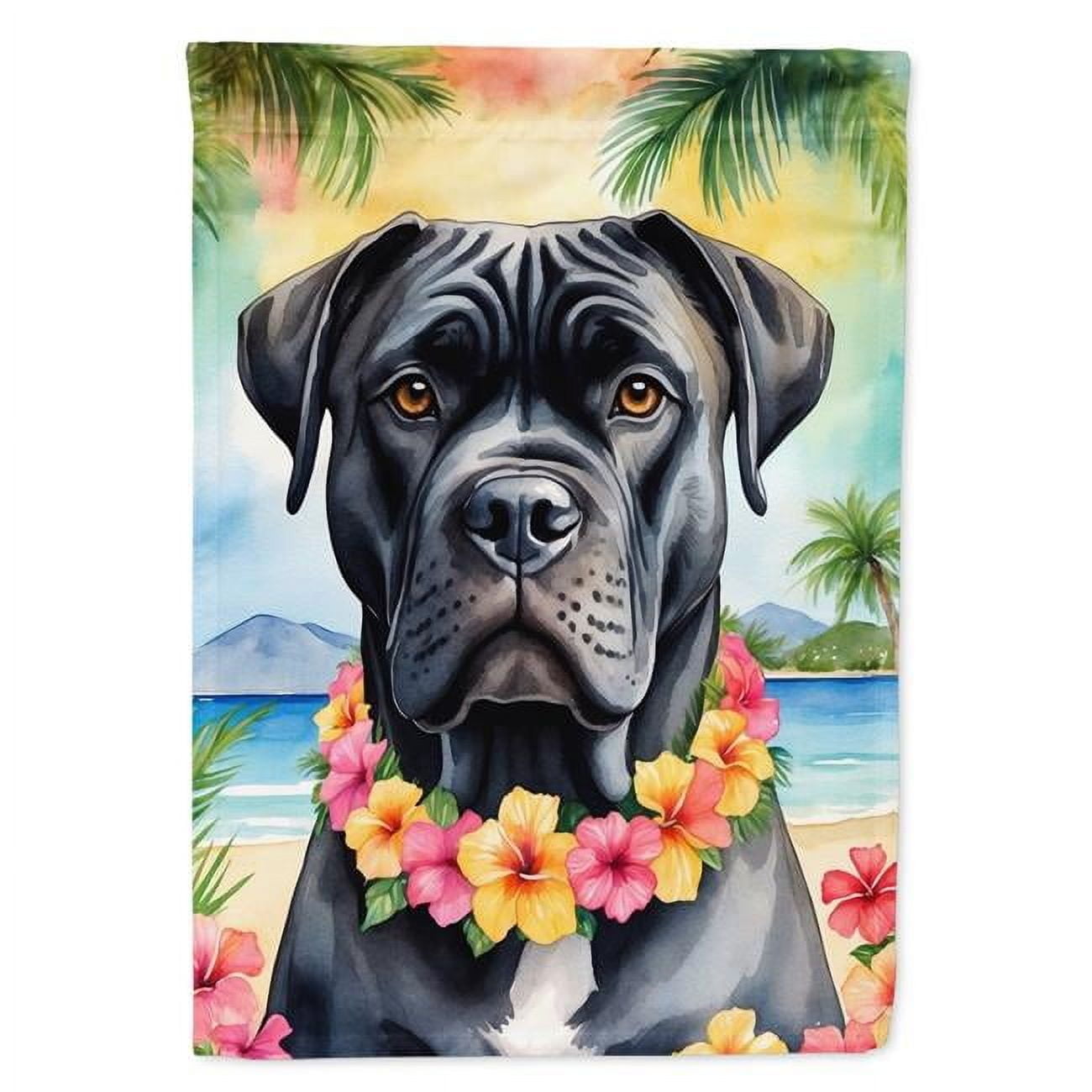 Bichon Frise Luau Garden Flag 11.25 in x 15.5 in
