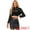 Black, variant on DARING DIVA Women's Faux Leather Cropped Zipper Front Moto Jackets XS Black