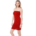 thumbnail image 4 of MixMatchy Women's Strapless Bodycon Sexy Cotton Fitted Mini Dress (Made in USA), 4 of 6