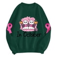 thumbnail image 7 of Godom Sweatshirt for Women Pink Ribbon Sweatshirts Long Sleeve Hoodies Pullover Tops, 7 of 7