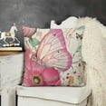 thumbnail image 2 of nygtbtfer Happy Pillow Covers Flower Leaves Spring Farmhouse Decorative Throw Pillow Cases Blue Pink Yellow Cushion Cover for Couch, 2 of 5
