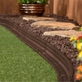 thumbnail image 3 of GroundSmart Brickface Landscape Edging, 4' Brown Rubber Garden Edging Border, 48 pack, 3 of 19